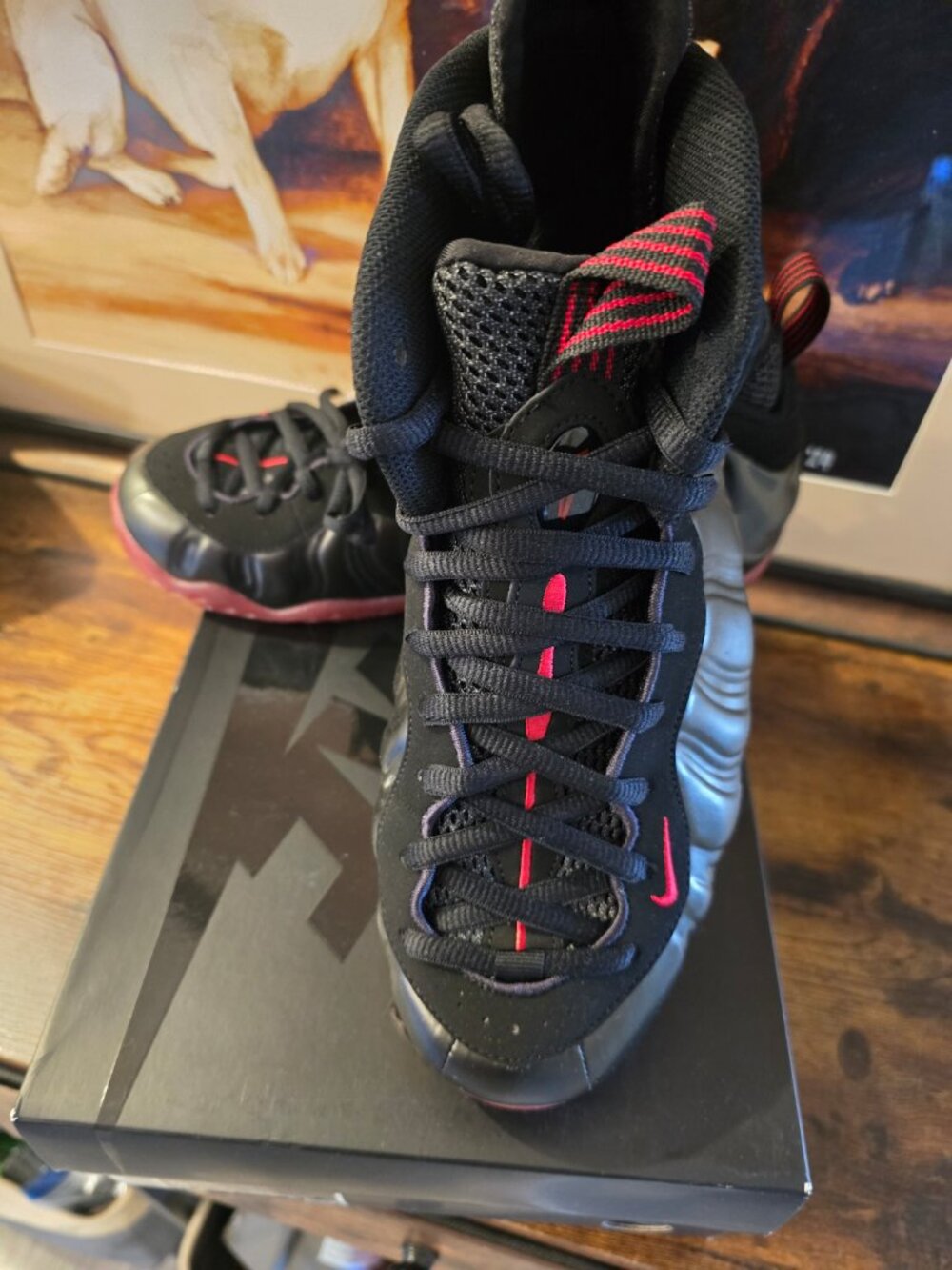 Nike Air Foamposite One Shoes Black Varsity Red IB2219-001 Men's Size 10 US NEW - Picture 3 of 15